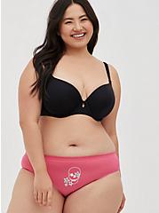 Plus Size Seamless Smooth Mid-Rise Hipster Panty, CHEETAH PINK STAR, hi-res