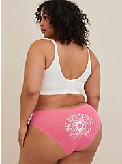 Plus Size Seamless Smooth Mid-Rise Hipster Panty, ONE THE SUN PINK, alternate