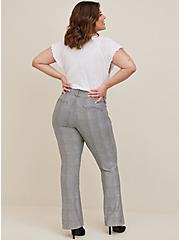 Plus Size Trouser Slim Boot Studio Luxe Ponte Mid-Rise Pant, DARK PLAID, alternate